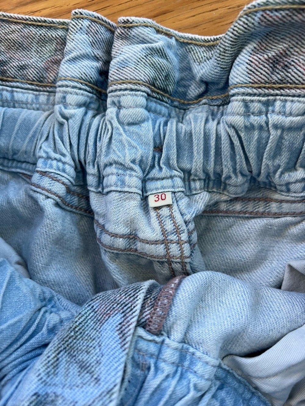 Ganni x Levi's floral print high-rise paper bag Jeans - Picture 6 of 9